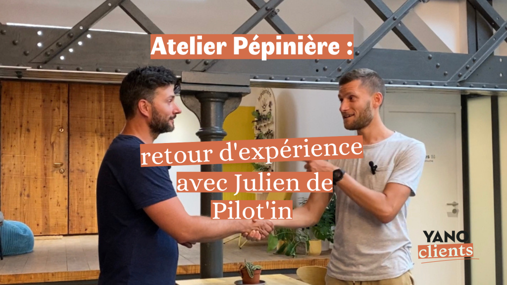 Clément de Yanomami et Julien de Pilot'in pendant l'interview pour l'atelier pépinière